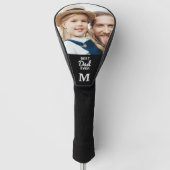 Papa Aangepaste FotoMonogram Golfer Fathers Dag Golfheadcover (Voorkant)