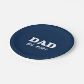 Papa Aangepaste Oost-date blauw witte Vaderdag Papieren Bordje (Gekanteld)