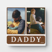 papa | Aangepaste Vaderdag Fotocollage plaque Fotoplaat (Voorkant)