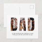 PAPA Aanpasbare foto Vaderdag verjaardag Briefkaart (Voorkant / Achterkant)