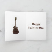 Papa Akoestische elektrische gitaarritsfeestdag Kaart (Binnen)