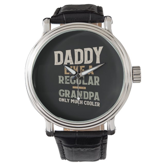 Papa als een gewone opa maar veel koeler horloge (Voorkant)