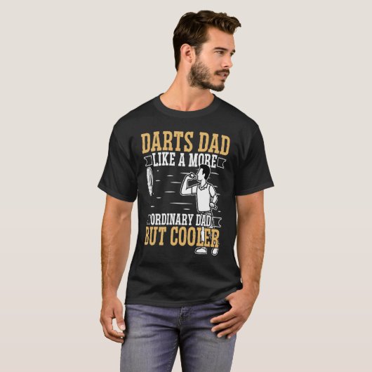 Papa als een meer gewone Darts vader T-shirt (Voorkant volledig)