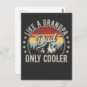 Papa als een opa alleen koeler Retro Briefkaart (Voorkant / Achterkant)