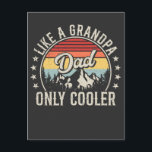 Papa als een opa alleen koeler Retro Briefkaart<br><div class="desc">Papa als een opa alleen koeler vaderschap Vintage Retro Vintage Grappige Crew Grafisch ontwerp Cadeau Standaard ansichtkaart Klassieke Collectie.</div>