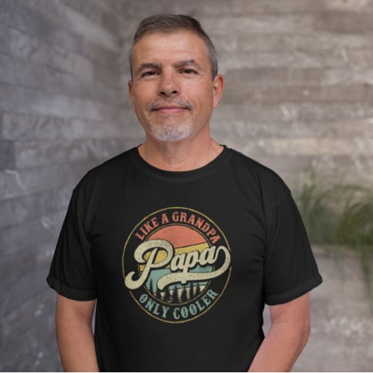 Papa als een opa, alleen koeleraar, , vader t-shirt