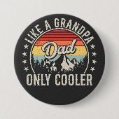 Papa als een opa Alleen koelere retro ronde Button (Voorkant)