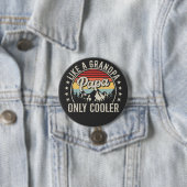 Papa als een opa alleen koelere retro-ronde ronde button 7,6 cm (In situ)