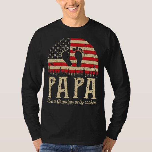 Papa als opa alleen koel Mannen  decor T-shirt (Voorkant)