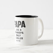 Papa als opa alleen koeler - opa tweekleurige koffiemok (Voorkant rechts)