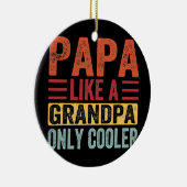 Papa als opa alleen koelere vaderdag keramisch ornament (Rechts)