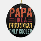Papa als opa alleen koelere vaderdag keramisch ornament (Links)