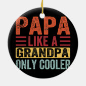 Papa als opa alleen koelere vaderdag keramisch ornament (Achterkant)