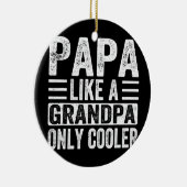 Papa als opa alleen koelere vaderdag keramisch ornament (Rechts)