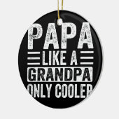 Papa als opa alleen koelere vaderdag keramisch ornament (Links)
