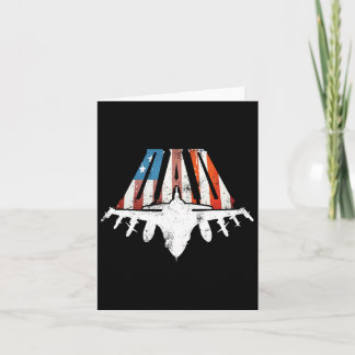 Papa Amerikaanse vlag Air Fighter Jet Fathers Dag  Kaart