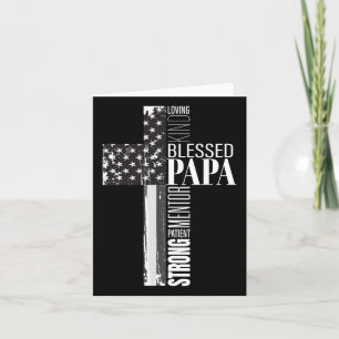Papa Amerikaanse vlag Christelijke Religious Fathe Kaart