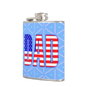Papa Amerikaanse vlag Patroon Tekst Heupfles (Links)
