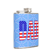 Papa Amerikaanse vlag Patroon Tekst Heupfles (Rechts)