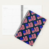 Papa Amerikaanse vlag Patroon Tekst Planner (Display)