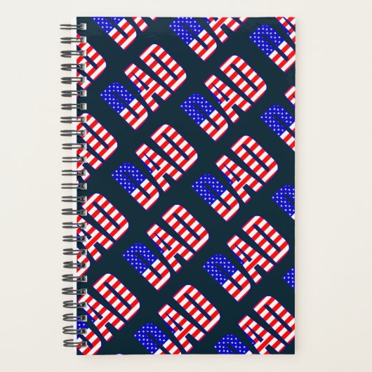 Papa Amerikaanse vlag Patroon Tekst Planner (Voorkant)