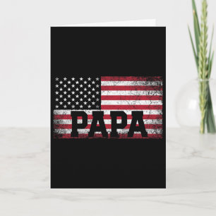 Papa Amerikaanse Vlag Vaderdag 4 juli Cadeau G Kaart