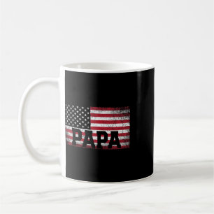 Papa Amerikaanse Vlag Vaderdag 4 juli Cadeau G Koffiemok