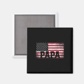 Papa Amerikaanse vlag Vaderdag 4 juli Gift G Magneet (Voorkant / Achterkant)