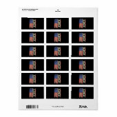 Papa Amerikaanse vlag Vaderdag voor mannen Etiket (Full Sheet)