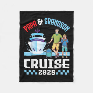 Papa & Grandson Cruise 2025 Familievakantie CR Fleece Deken