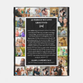 Papa appreciatie | Vaderdag 22 Fotocollage Fleece Deken (Voorkant)