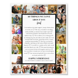 Papa appreciatie | Vaderdag 22 Fotocollage Foto Afdruk