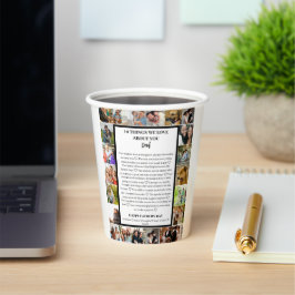 Papa appreciatie | Vaderdag 22 Fotocollage Papieren Bekers