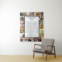 Papa appreciatie | Vaderdag 22 Fotocollage Wandkleed