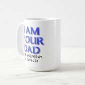 Papa Argument Is Ongeldig Grappige Mok (Voorkant links)