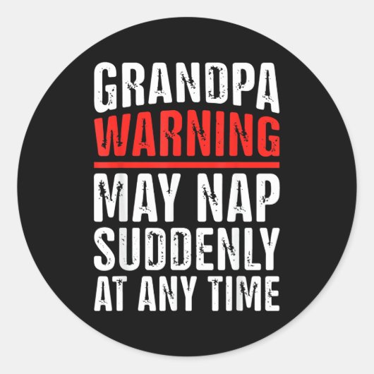 Papa Art For Grandpa From Grandkids Father's Day P Ronde Sticker (Voorkant)