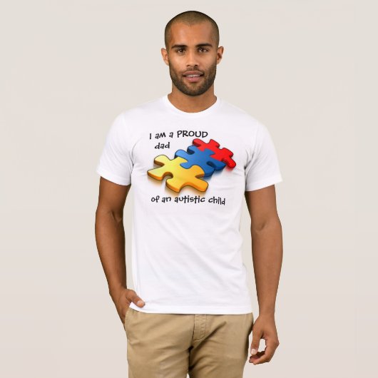 Papa Autistic Child T-shirt (Voorkant volledig)