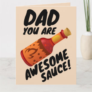 PAPA AWESOME SAUCE VADERDAG GROTE Wenskaart Kaart