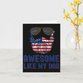 Papa baard Geweldige als mijn vader 4th of July Pa Kaart (Gele Bloem)