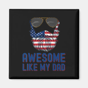 Papa baard Geweldige als mijn vader 4th of July Pa Magneet