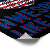 Papa baard Geweldige als mijn vader 4th of July Pa Poster (Hoek)