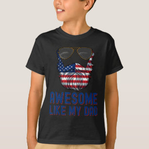 Papa baard Geweldige als mijn vader 4th of July Pa T-shirt
