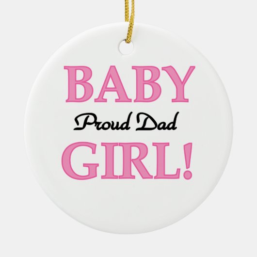 Papa Baby Girl Gifts Keramisch Ornament (Voorkant)