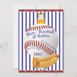 Papa Baby shower Beer Baseball en baby's Kaart