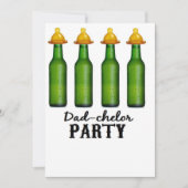 Papa Baby shower - Dadchelor Diaper Party nodigt u Kaart (Voorkant)