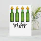 Papa Baby shower - Dadchelor Diaper Party nodigt u Kaart (Staand voorkant)