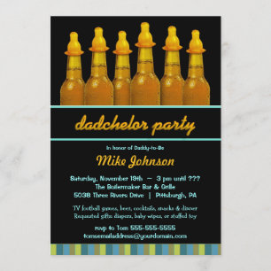 Papa Baby shower - Dadchelor Diaper Party nodigt u Kaart