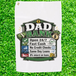 Papa bank golfhanddoek