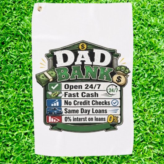 Papa bank golfhanddoek