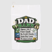 Papa bank golfhanddoek (Voorkant)